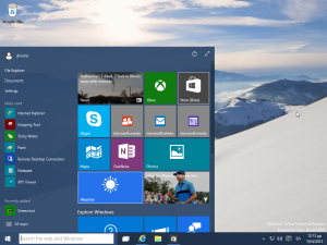Windows 10 Start Menu Screenshot